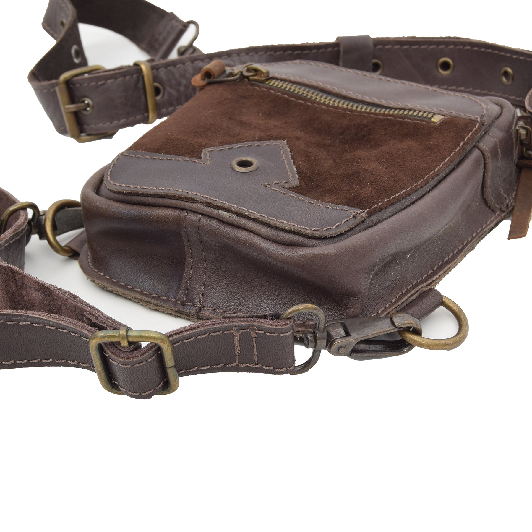 Dark Brown Leather Belt Bag Undina