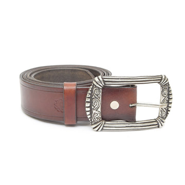 Dark Brown Leather Belt Lykia