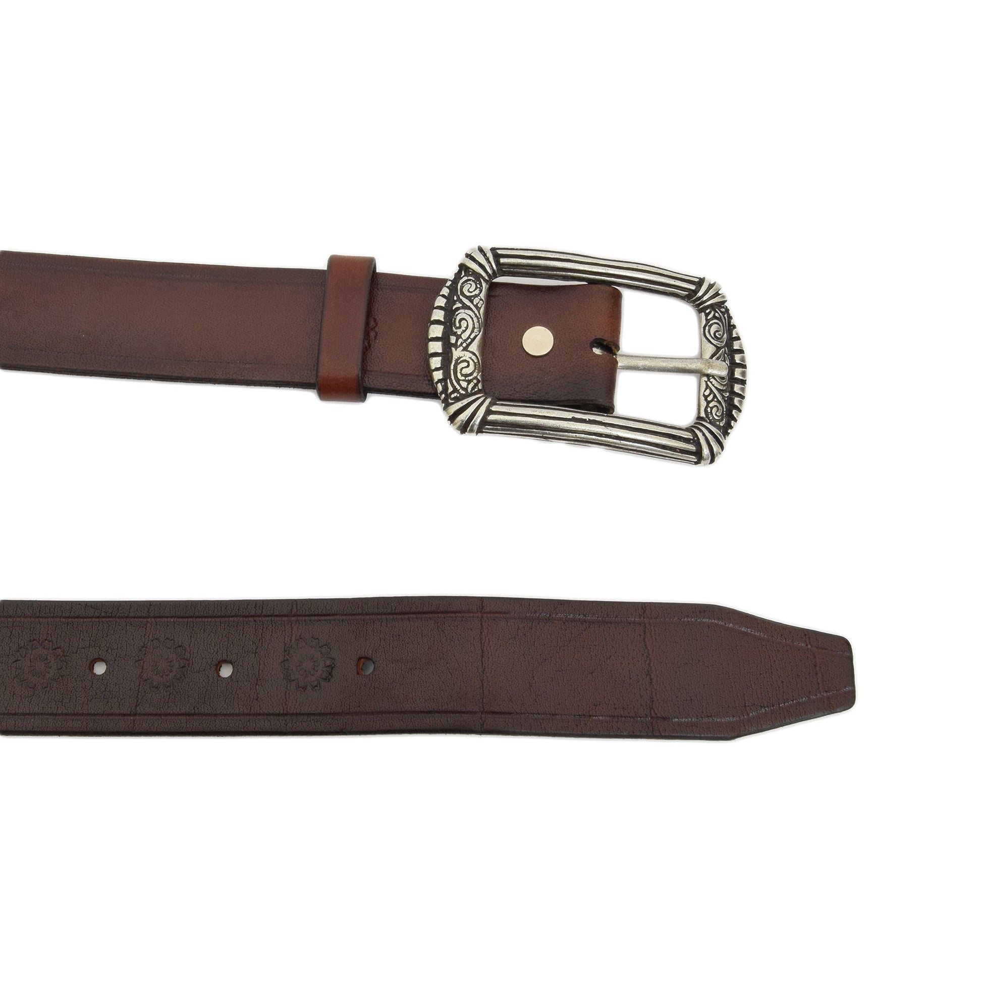 Dark Brown Leather Belt Lykia