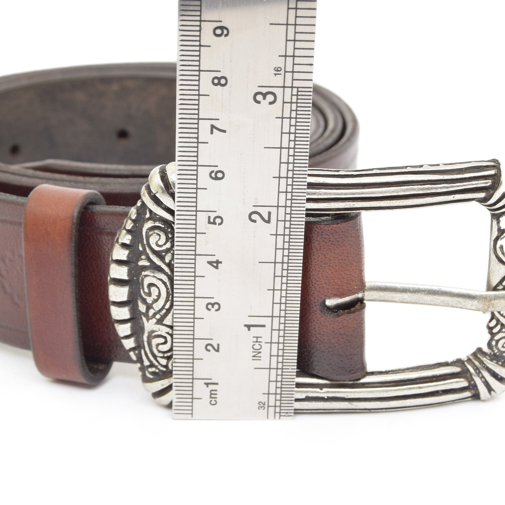 Dark Brown Leather Belt Lykia