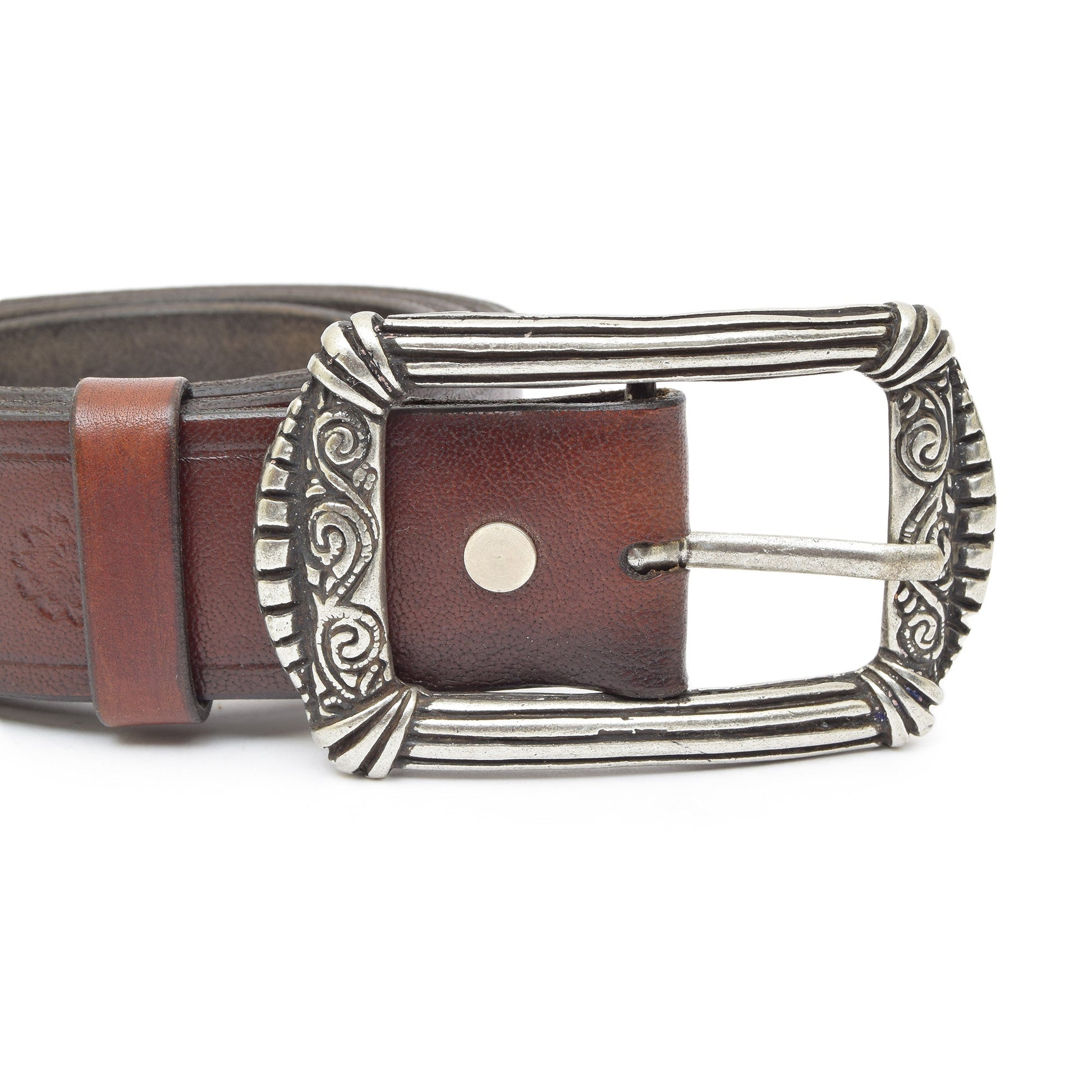 Dark Brown Leather Belt Lykia