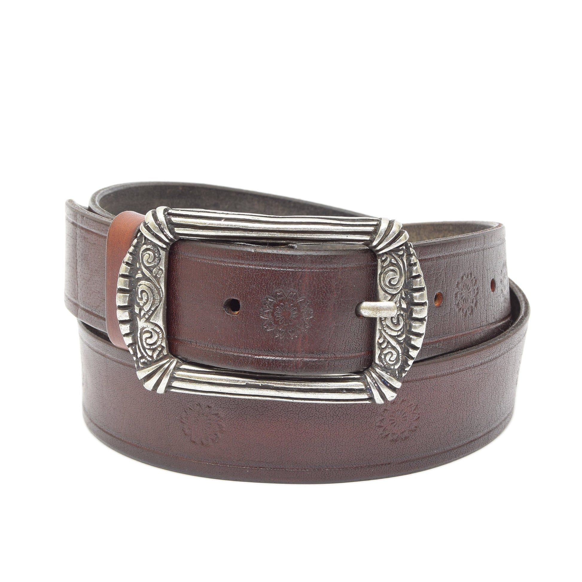 Dark Brown Leather Belt Lykia