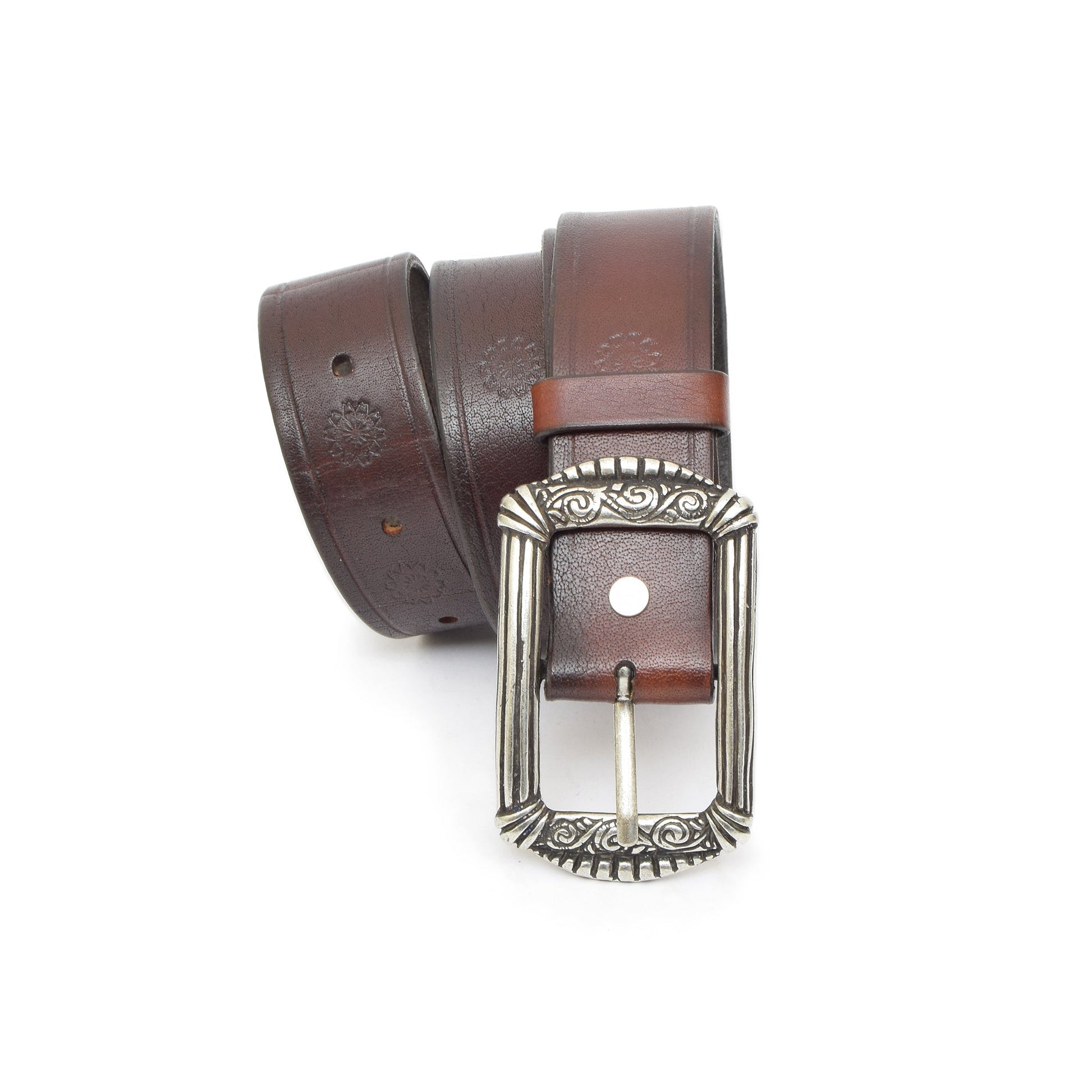 Dark Brown Leather Belt Lykia