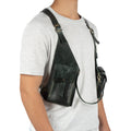 Dark Green Shoulder Leather Holster With Pocket Regulus