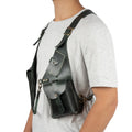 Dark Green Shoulder Leather Holster With Pocket Regulus