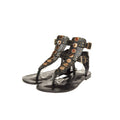 Dione Black Leather Women’s Sandals