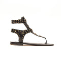 Dione Black Leather Women’s Sandals