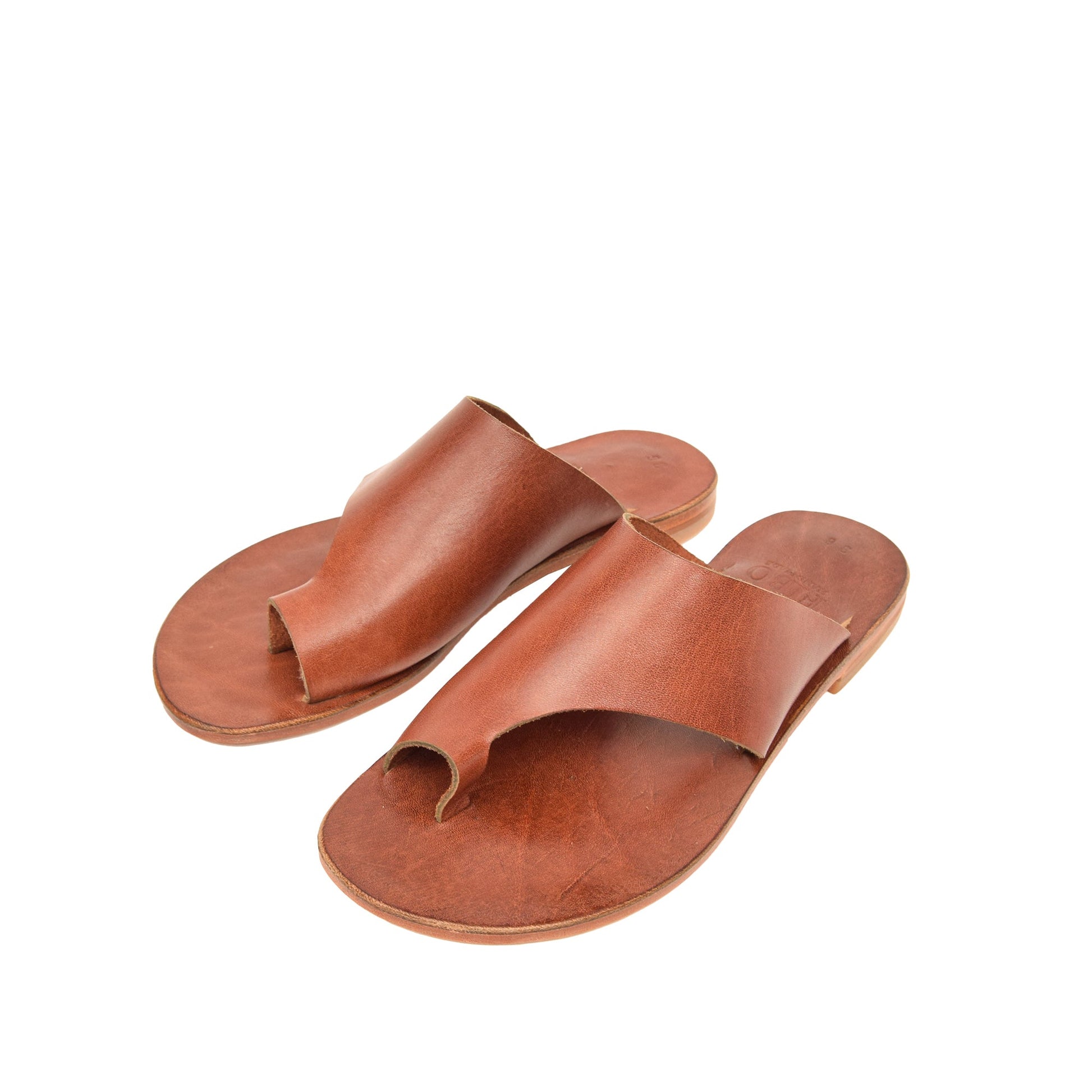 Elizabeth Chestnut Brown Leather Women’s Slippers leather women’s sandal flat, ankle strap sandal, handmade sandals beach, womens