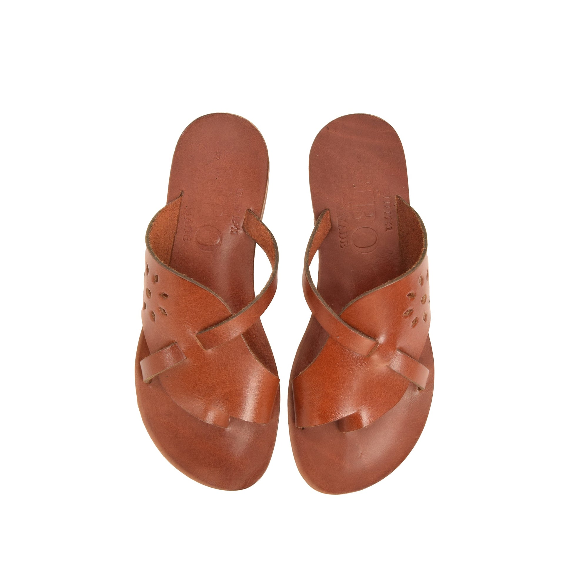 Euterpe Chestnut Brown Leather Women’s Slippers