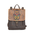 FIBO Brown Leather Backpacks