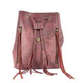 FIBO Burgundy Women’s Leather Backpack