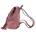 FIBO Burgundy Women’s Leather Backpack