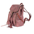 FIBO Burgundy Women’s Leather Backpack