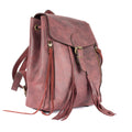 FIBO Burgundy Women’s Leather Backpack