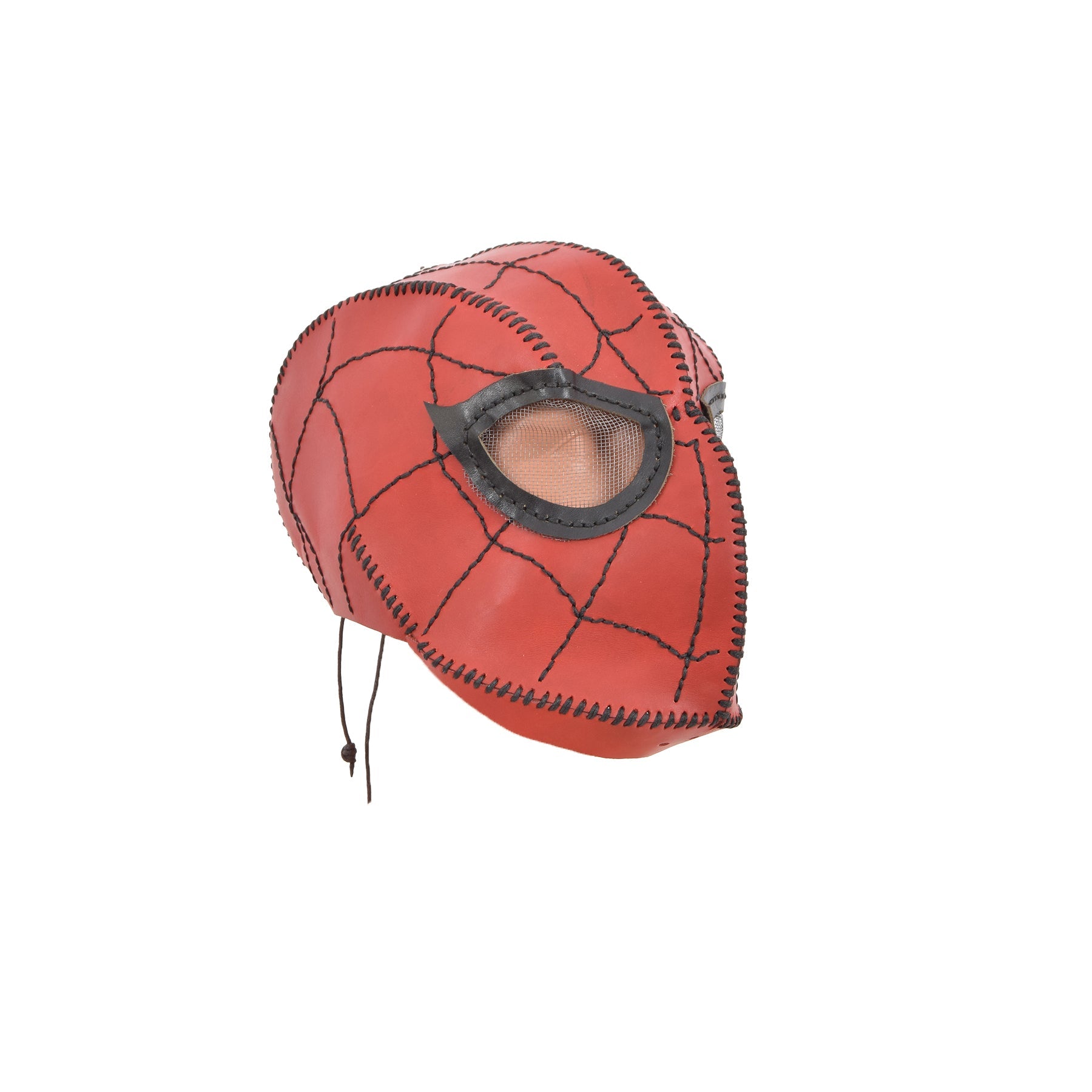 Full Face Covering Spider Man Leather Mask