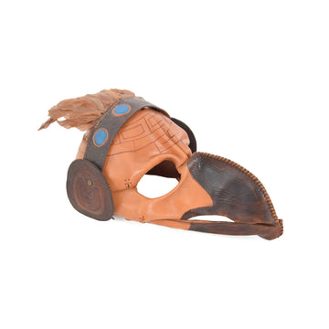 Full Face Halloween Leather Parrot Mask