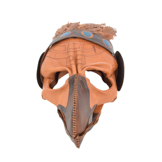 Full Face Halloween Leather Parrot Mask