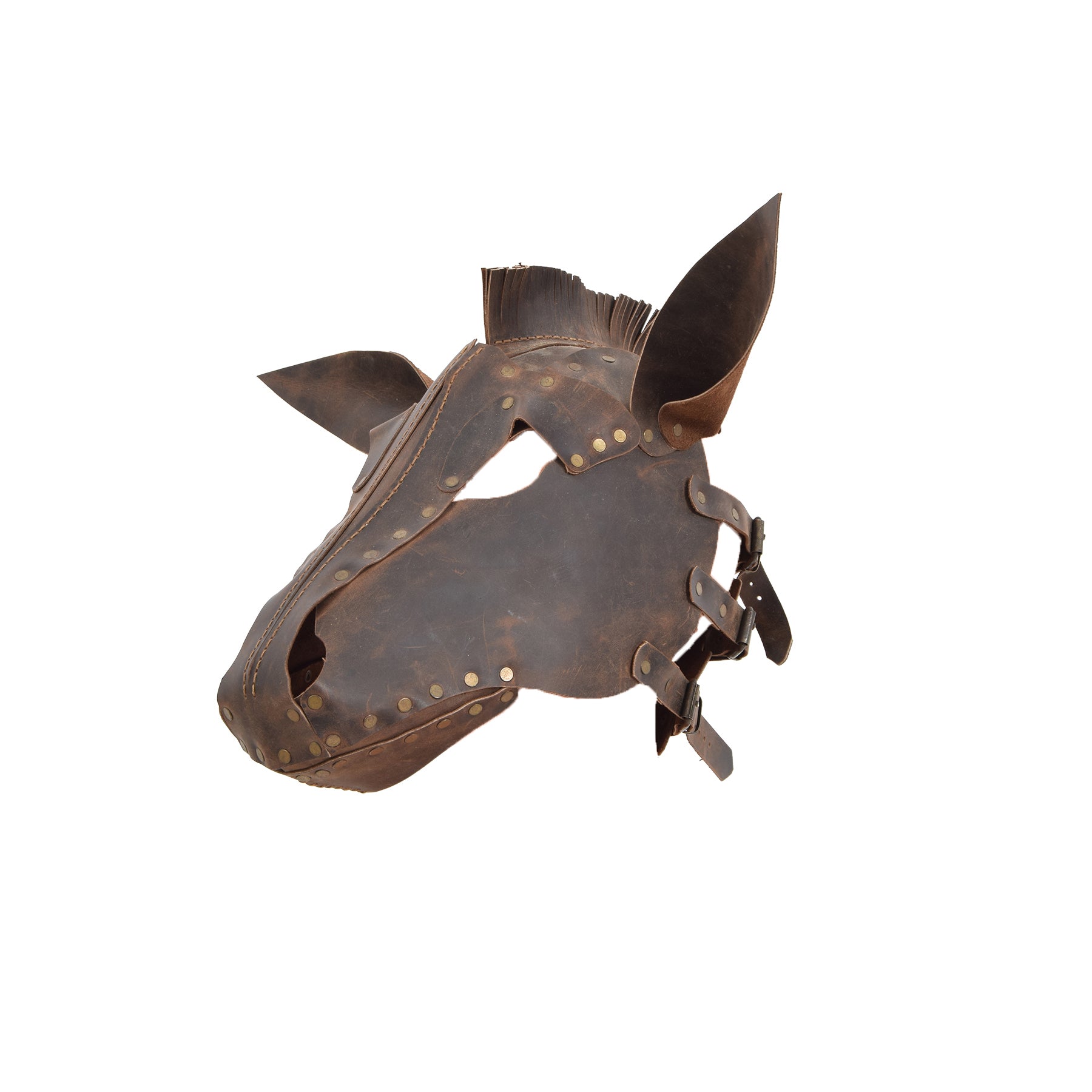 Full Face Horse Head Leather Mask