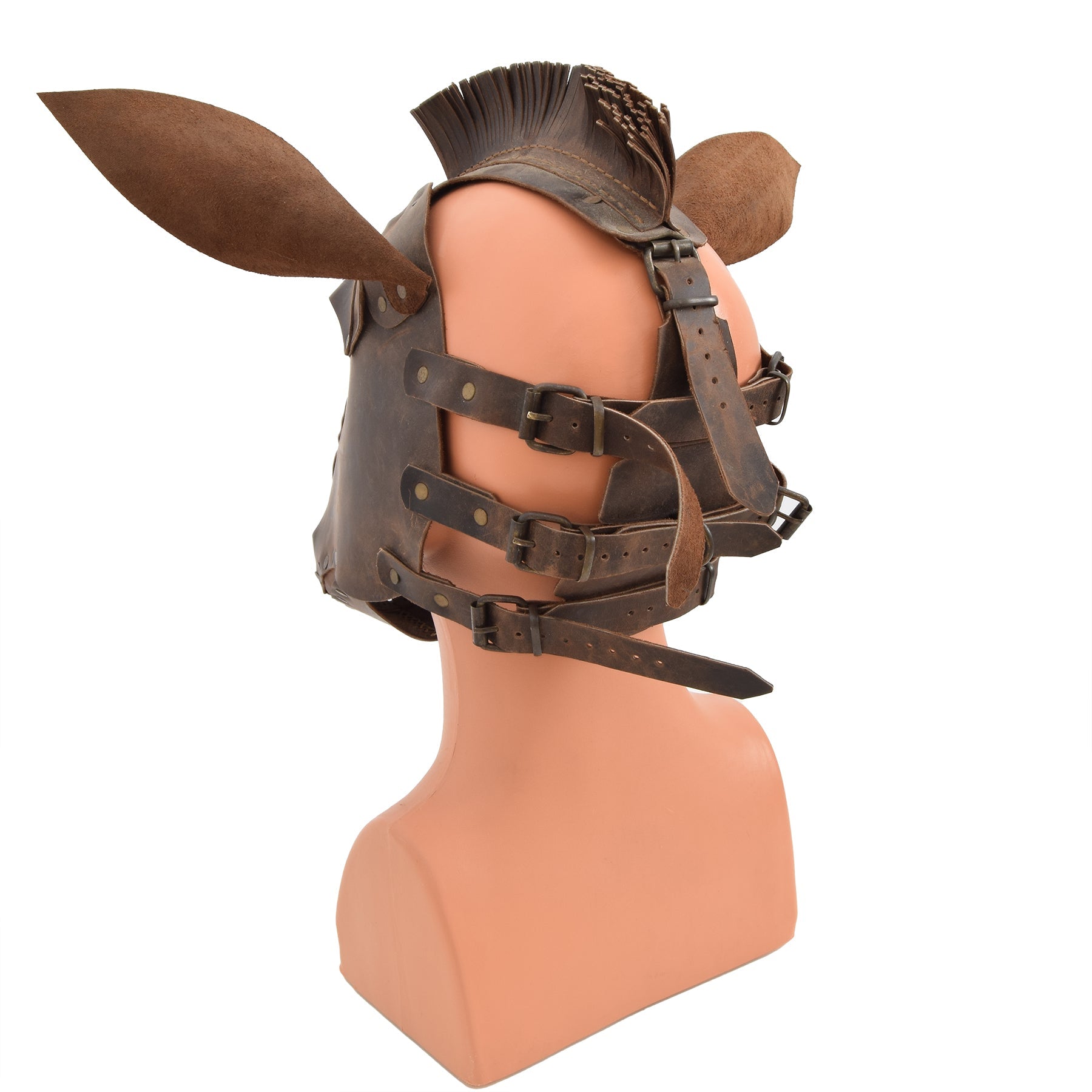 Full Face Horse Head Leather Mask