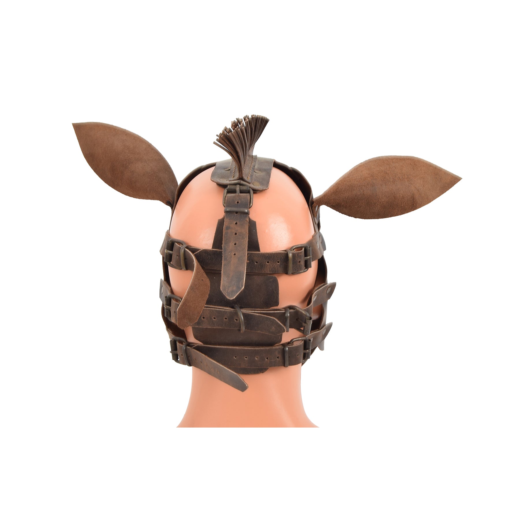 Full Face Horse Head Leather Mask