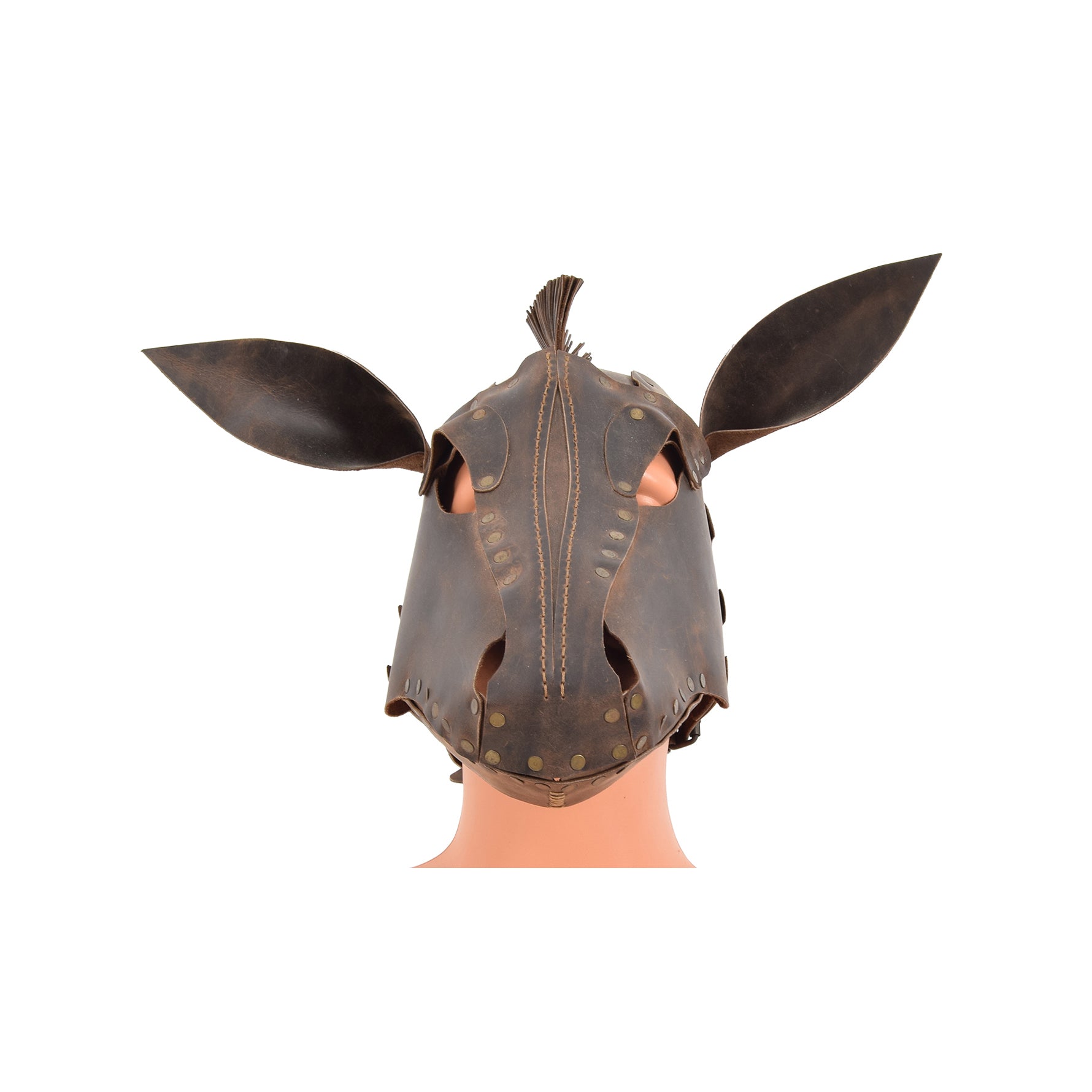 Full Face Horse Head Leather Mask