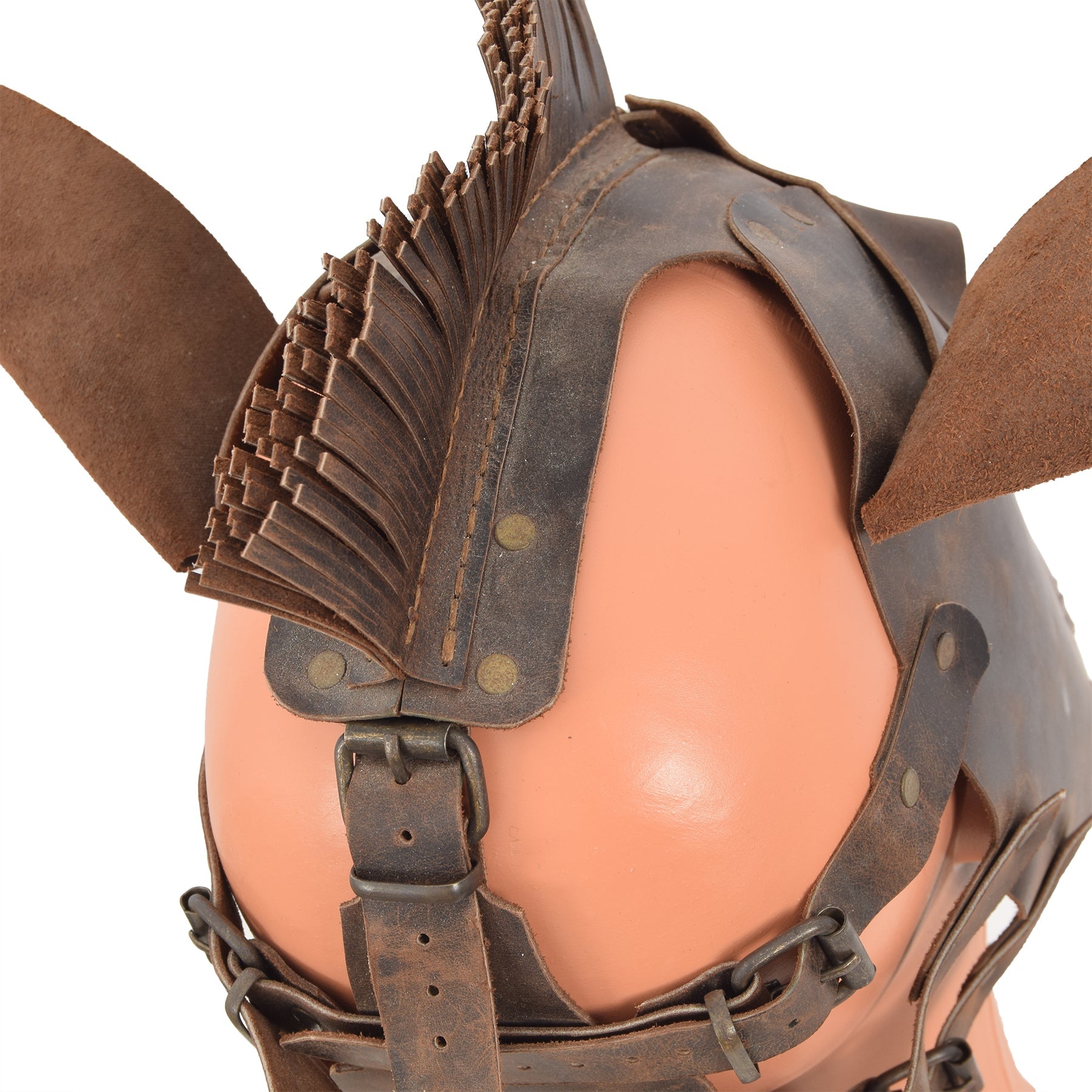 Full Face Horse Head Leather Mask