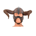 Full Face Wearable Horned Leather Mask