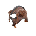 Full Face Wearable Horned Leather Mask