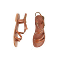 a pair of sandals with straps and a heel