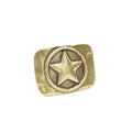 Gold Toned Removable Metal Belt Buckle Army Star