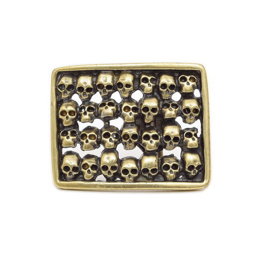 Gold Toned Removable Metal Belt Buckle Buckaroo