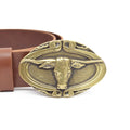 Gold Toned Removable Metal Belt Buckle Desert Cowboy