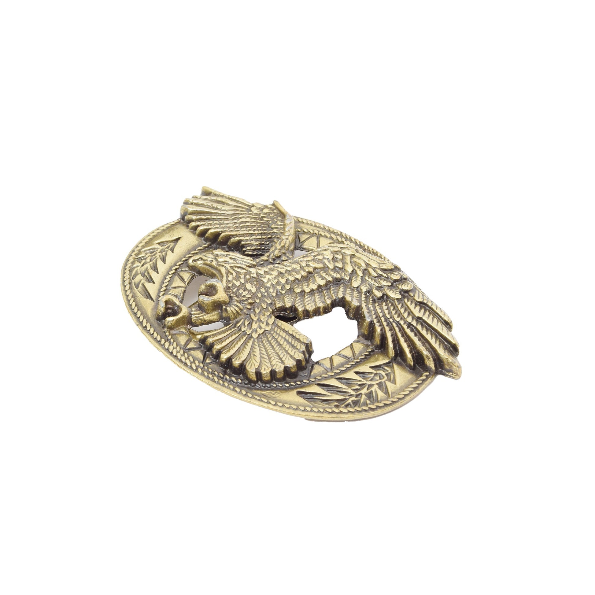 Gold Toned Removable Metal Belt Buckle Flying Eagle