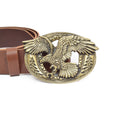 Gold Toned Removable Metal Belt Buckle Flying Eagle