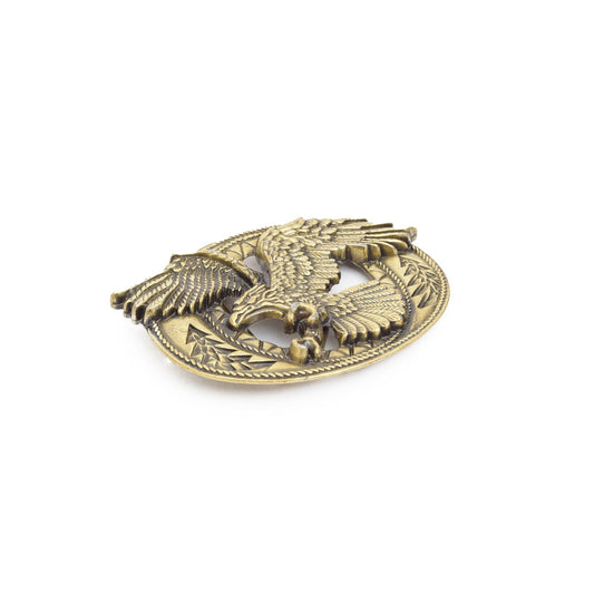 Gold Toned Removable Metal Belt Buckle Flying Eagle