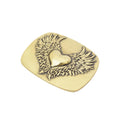 Gold Toned Removable Metal Belt Buckle Heart of Wings