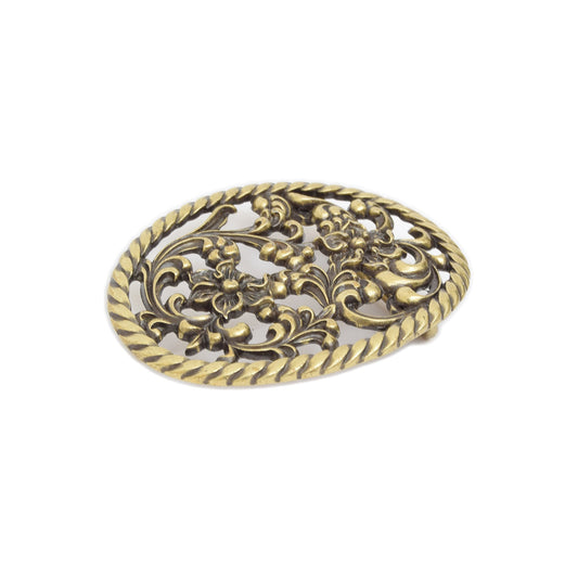 Gold Toned Removable Metal Belt Buckle Hidalgo