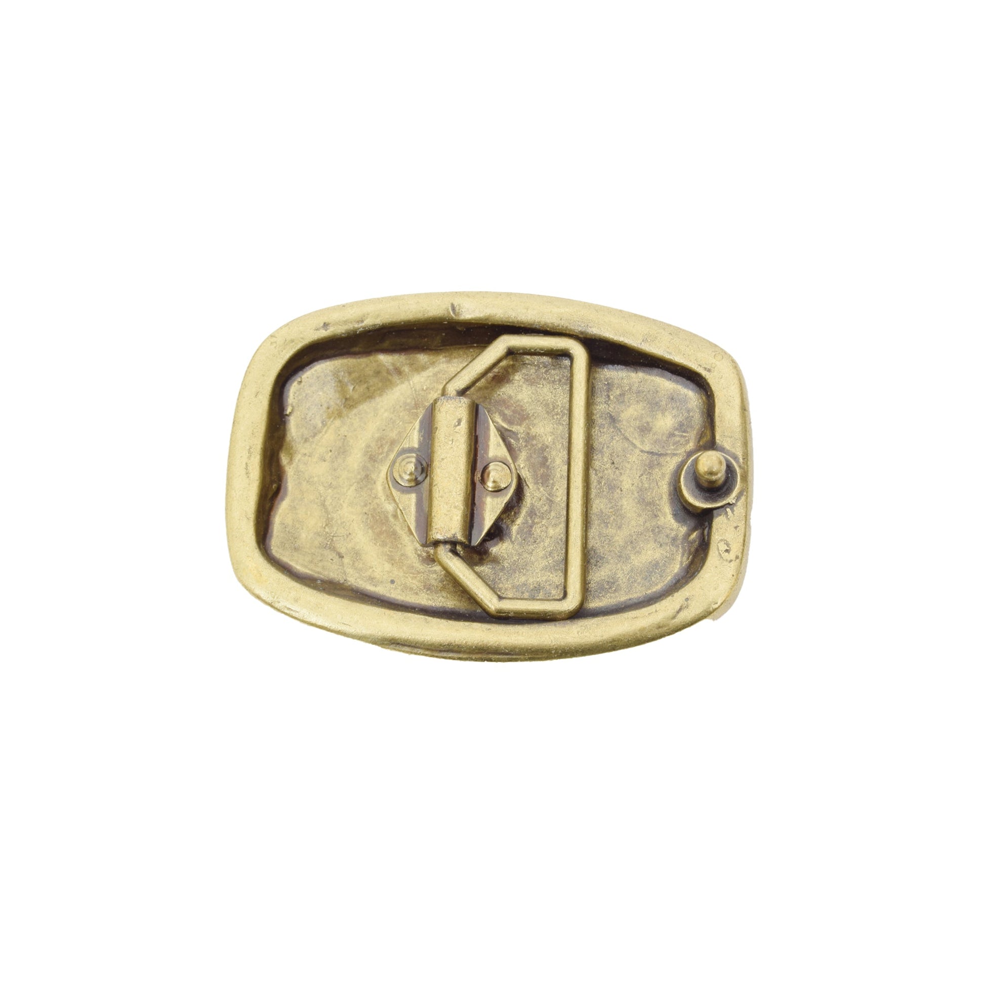 Gold Toned Removable Metal Belt Buckle Perithos