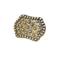 Gold Toned Removable Metal Belt Buckle Pointed Pionerr