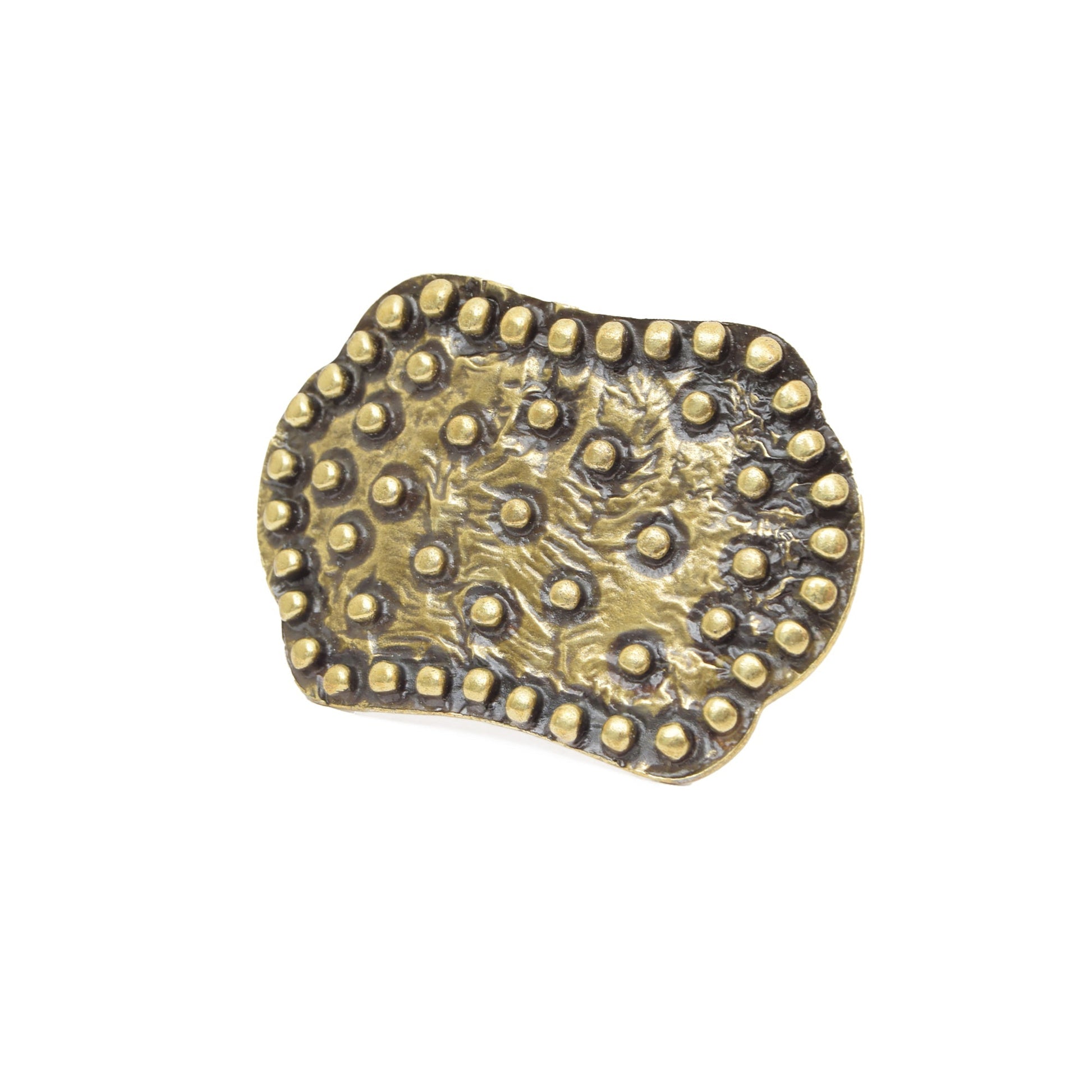 Gold Toned Removable Metal Belt Buckle Pointed Pionerr