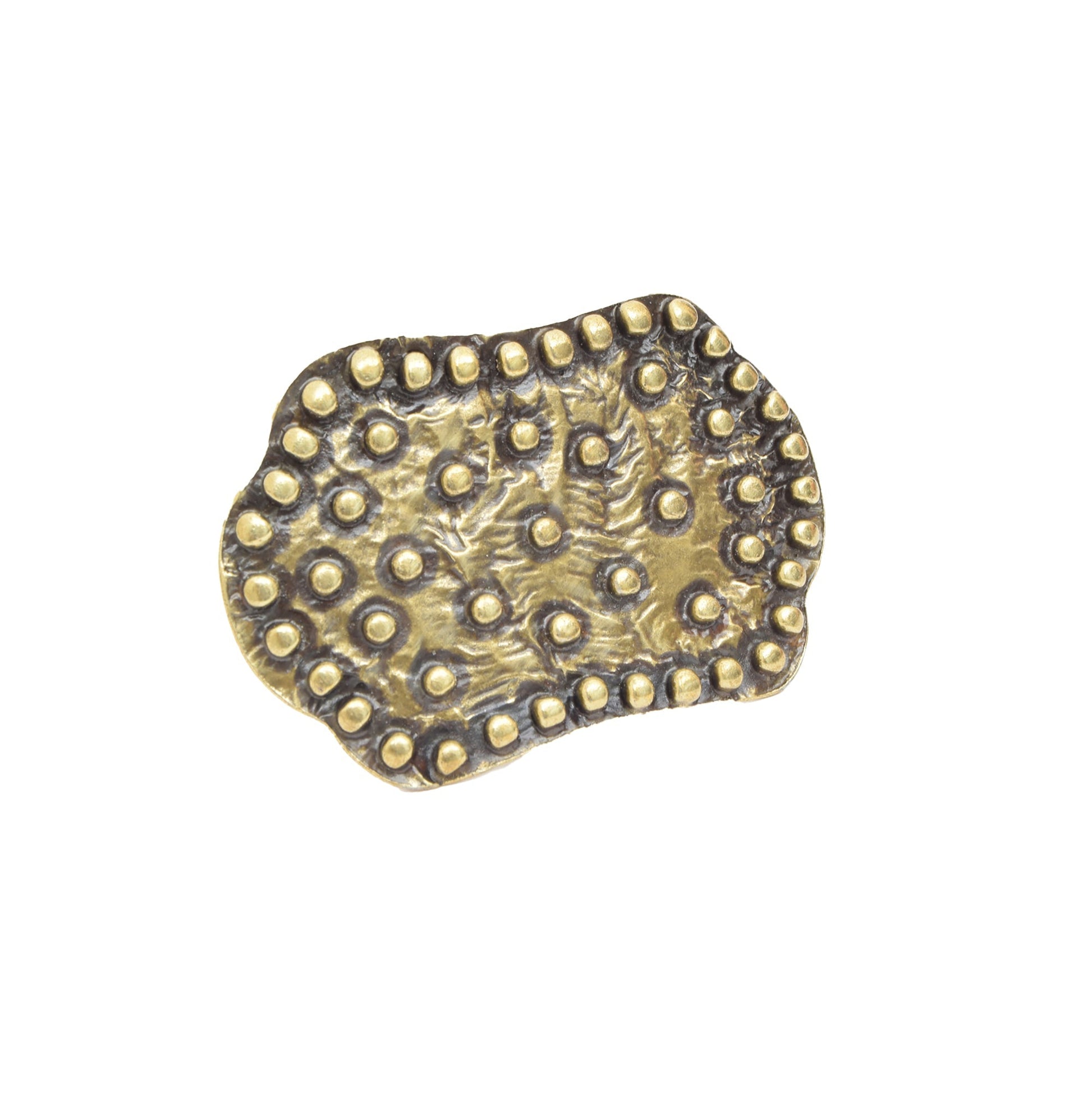 Gold Toned Removable Metal Belt Buckle Pointed Pionerr