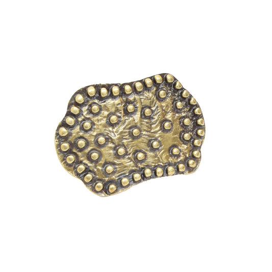 Gold Toned Removable Metal Belt Buckle Pointed Pionerr