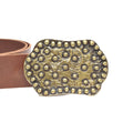 Gold Toned Removable Metal Belt Buckle Pointed Pionerr