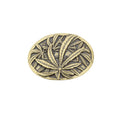 Gold Toned Removable Metal Belt Buckle Timeless Leaf