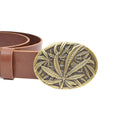 Gold Toned Removable Metal Belt Buckle Timeless Leaf