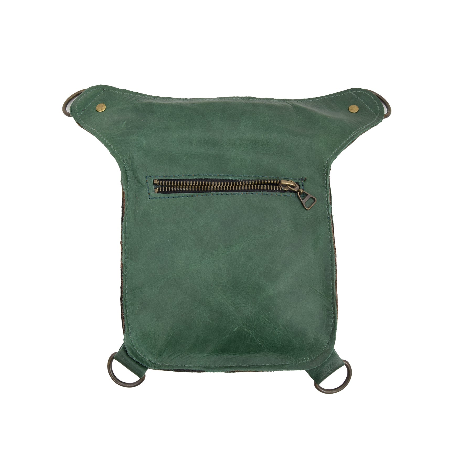 Green Leather Belt Bag Calypso