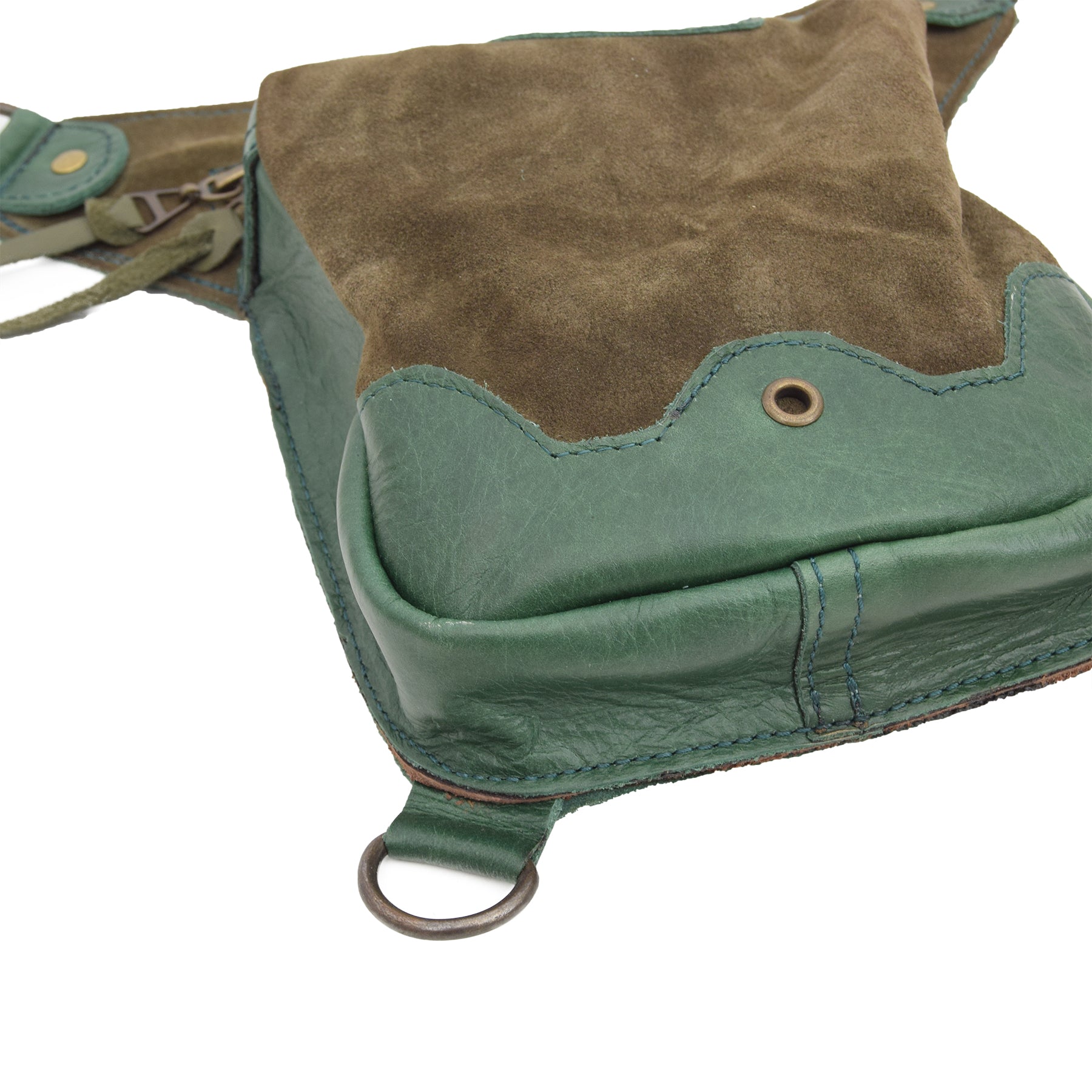 Green Leather Belt Bag Calypso