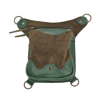 Green Leather Belt Bag Calypso