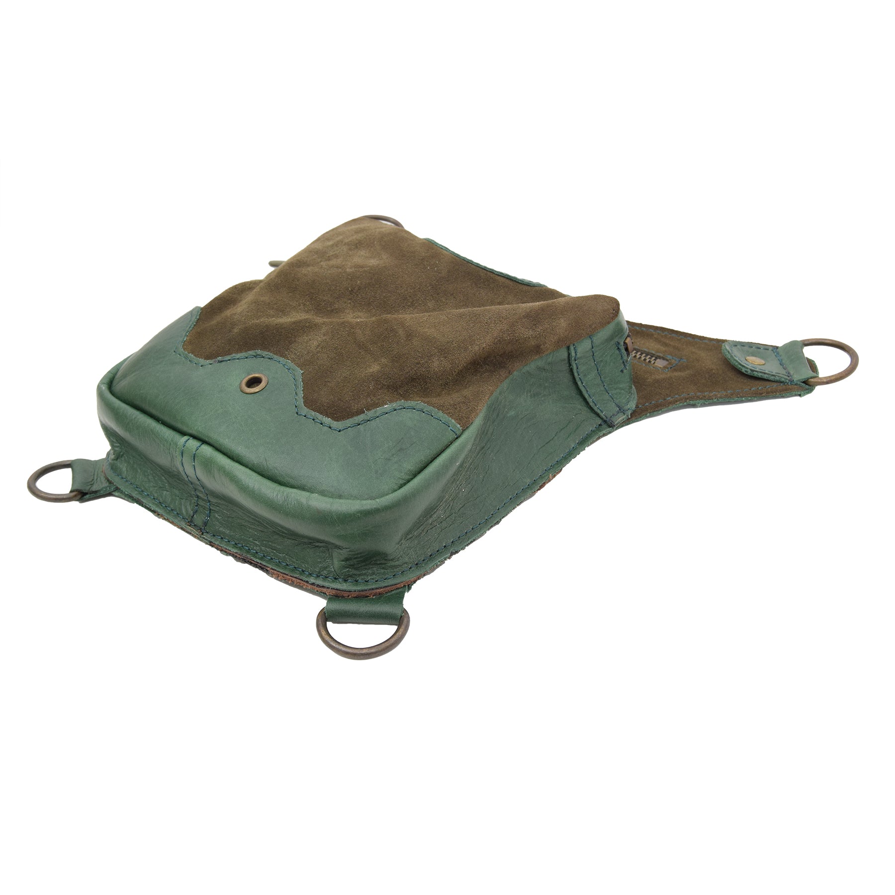 Green Leather Belt Bag Calypso