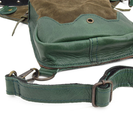 Green Leather Belt Bag Calypso